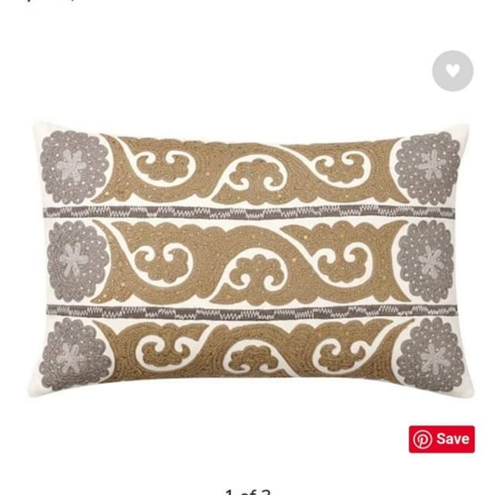 Pottery Barn Embroidered Suzani Lumber COVER